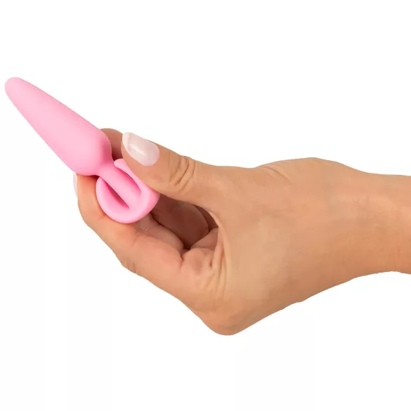 Cuties Mini Butt Plug - силиконов анален плъг (розов, 2,1 см)