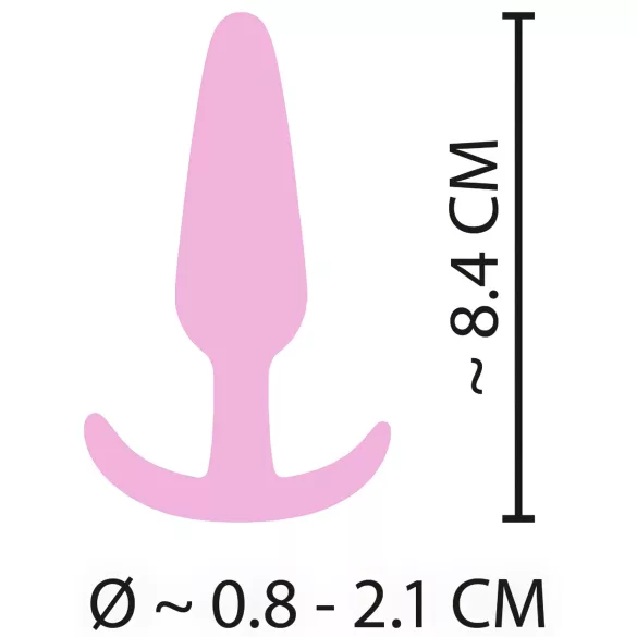 Cuties Mini Butt Plug - силиконов анален плъг (розов, 2,1 см)