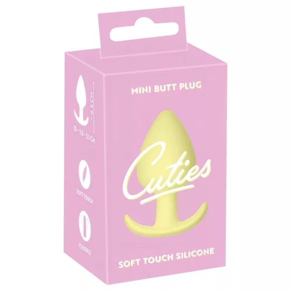 Cuties Mini Butt Plug - силиконов анален плъг (жълт, 3,1 см)