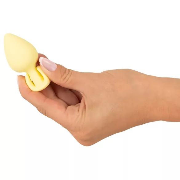 Cuties Mini Butt Plug - силиконов анален плъг (жълт, 3,1 см)