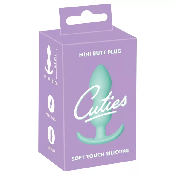 Cuties - мини анален разширител - силикон - мента - 2,3 см