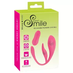   SMILE - носимо акумулаторно вибриращо яйце с радио управление (розово)