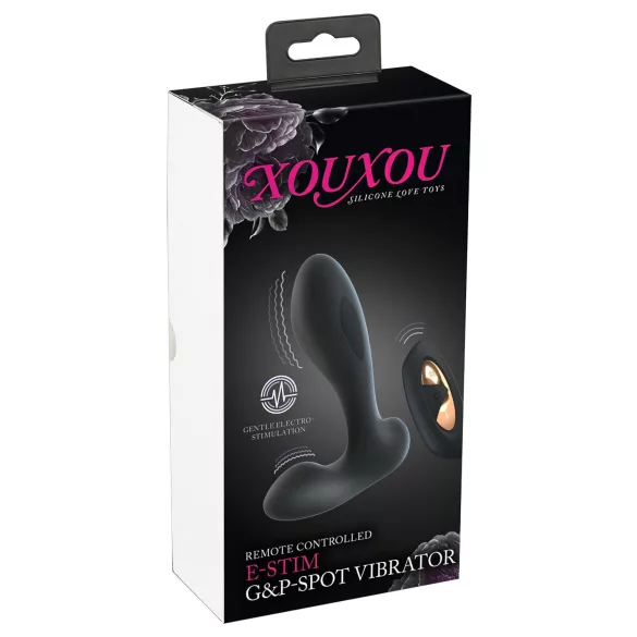 XOUXOU - вибратор за G-точка и простата, носим, електро, черен