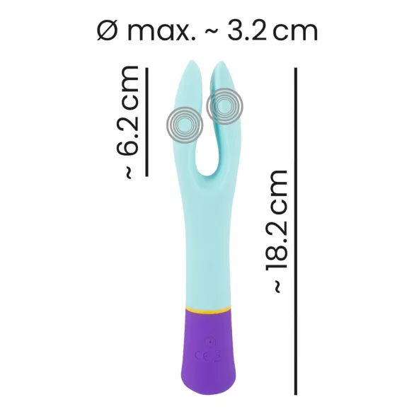 You2Toys - вибратор с акумулатор, водоустойчив, 2 мотора, цветен