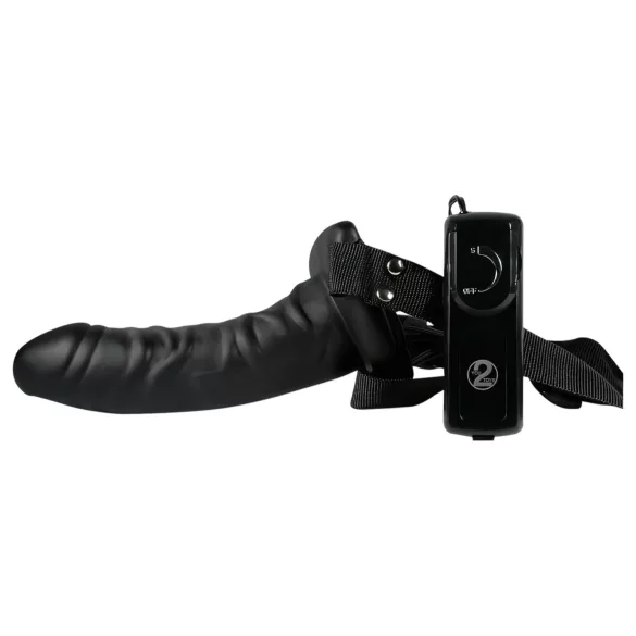You2Toys - страп-он вибратор - лесен за използване - черен
