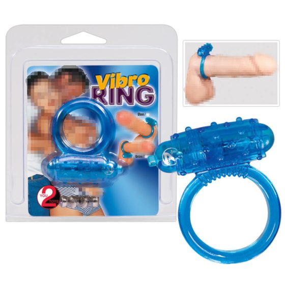 You2Toys - Вибриращ пенис пръстен от чист силикон - кралско синьо
