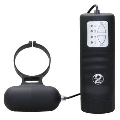 Черен вибриращ пенис пръстен