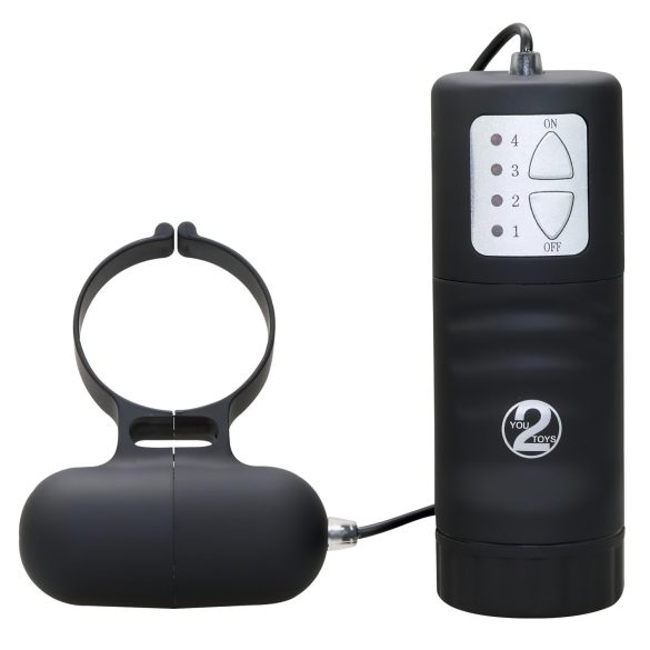 Черен вибриращ пенис пръстен