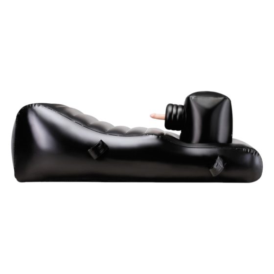 Louisiana Lounger - секс легло с вграден вибратор (черно)