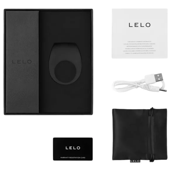 LELO Tor 2 - вибриращ пенис ринг с акумулатор - черен