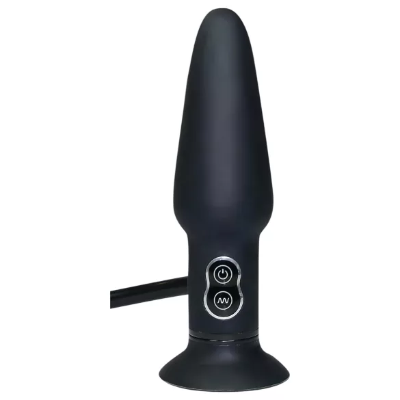 You2Toys True Black - анален вибратор с помпа - черен