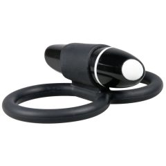   SMILE Skill - вибриращ пръстен за пенис и тестиси (черен)