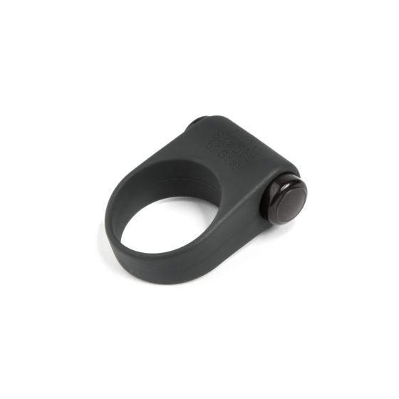 Петдесет нюанса сиво - Силиконов вибриращ пенис пръстен (черен)