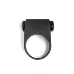   Петдесет нюанса сиво - Силиконов вибриращ пенис пръстен (черен)