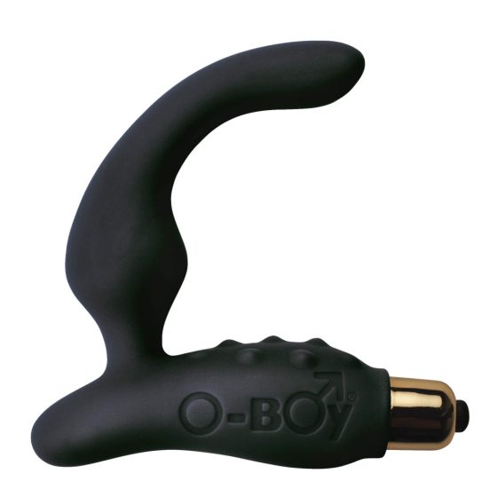O-Boy тесен силиконов вибратор за простатата - черен (7 ритъма)