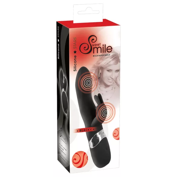 SMILE Blacky - вибратор с 2 мотора - USB зареждане - черен