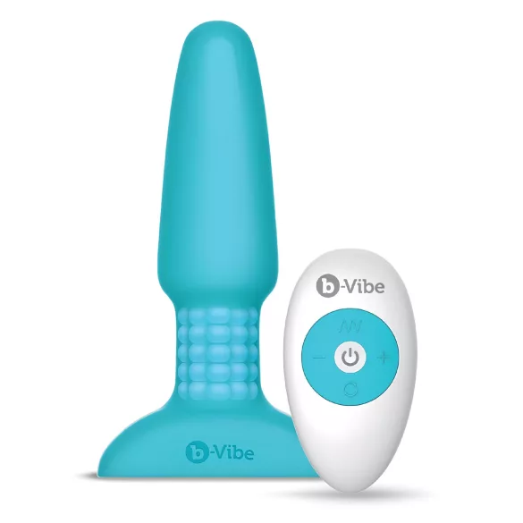 b-Vibe - анален вибратор с въртящи се топчета - акумулаторен - тюркоаз