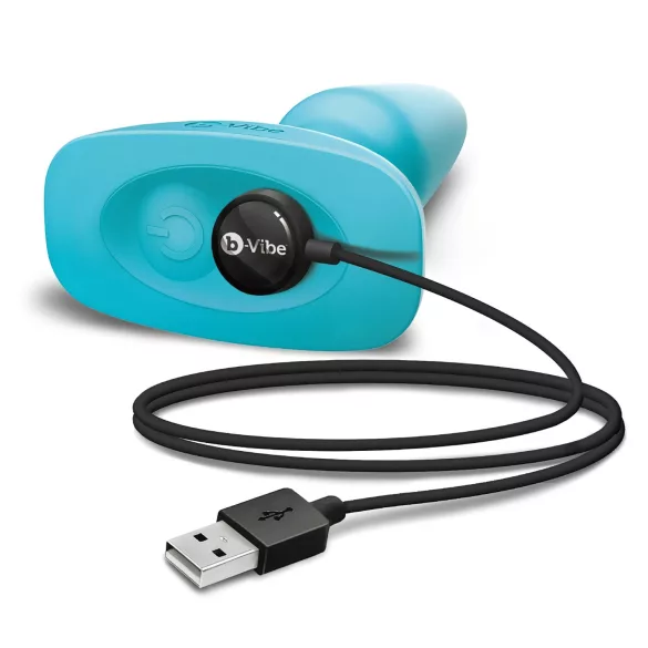 b-Vibe - анален вибратор с въртящи се топчета - акумулаторен - тюркоаз