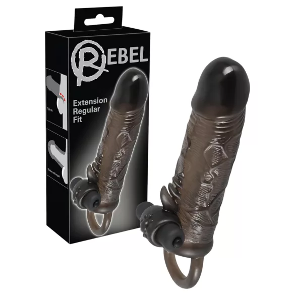 Rebel - вибриращ пенис удължител - 19 см