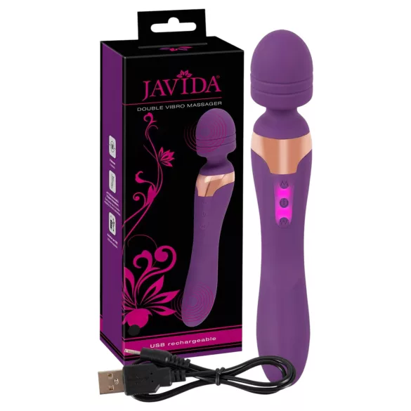 Javida Double - вибриращ масажор - двойна стимулация - лилав