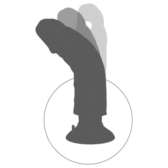King Cock - вибратор с вендуза - 18 см - телесен цвят