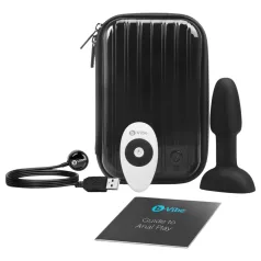   b-Vibe Rimming - анален вибратор с въртящи се перли - черен