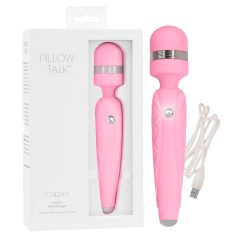   Pillow Talk Cheeky Wand - розов вибратор с акумулаторно захранване