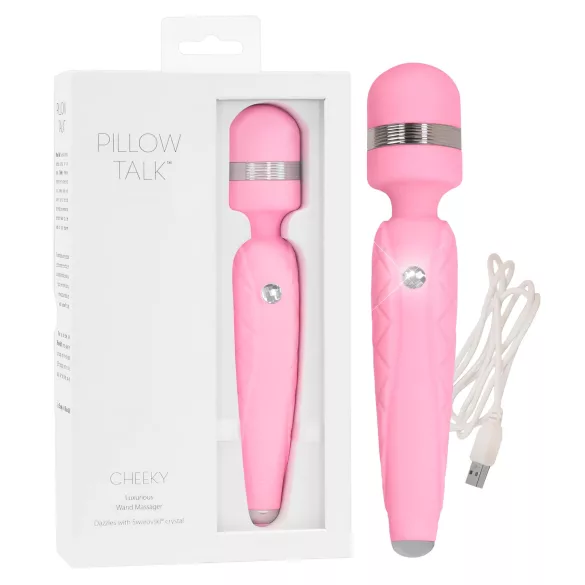 Pillow Talk Cheeky Wand - вибратор масажор с акумулатор (розов)