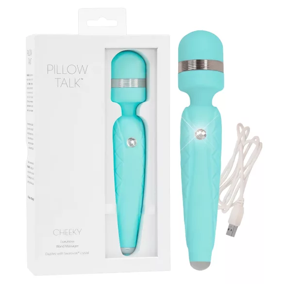 Pillow Talk Cheeky Wand - вибратор масажор акумулаторен - тюркоаз