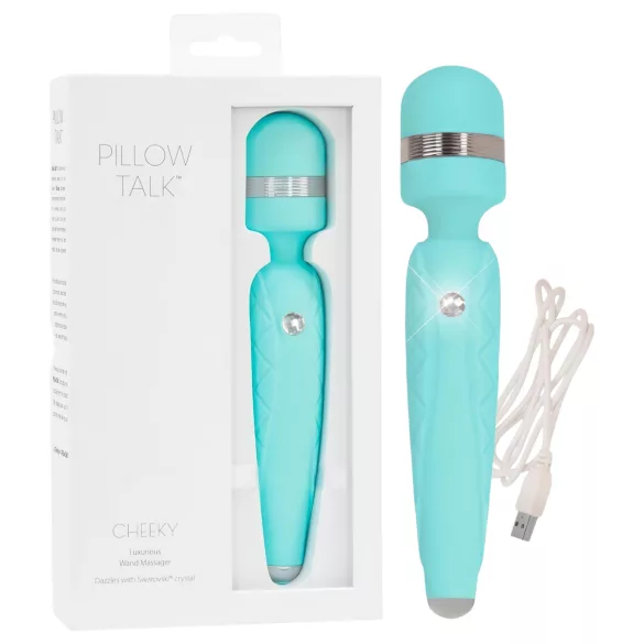 Pillow Talk Cheeky Wand - вибратор масажор акумулаторен - тюркоаз
