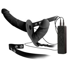   Double Thruster - двойно вибриращо дилдо с колан (черно)