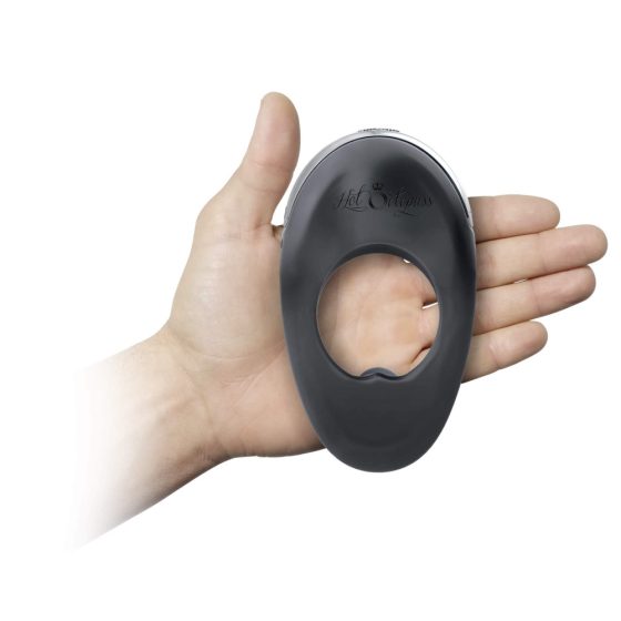 Atom Plus - вибриращ пенис пръстен с двоен двигател (черен)
