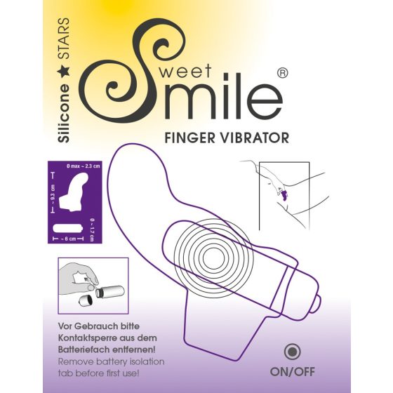 SMILE Finger - вълнообразен силиконов вибратор за пръсти (лилав)