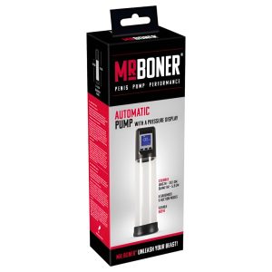 Mister Boner Workout - автоматична пенис помпа с батерия (полупрозрачна-черна)