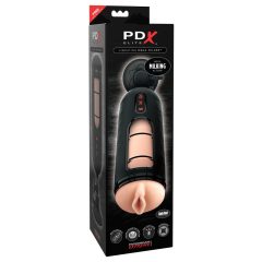   PDX Elite Mega Milker - вибриращ вибратор с глава на пенис (черен)