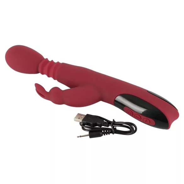 You2Toys Massager - тласкащ, въртящ се, загряващ вибратор за G-точка (червен)