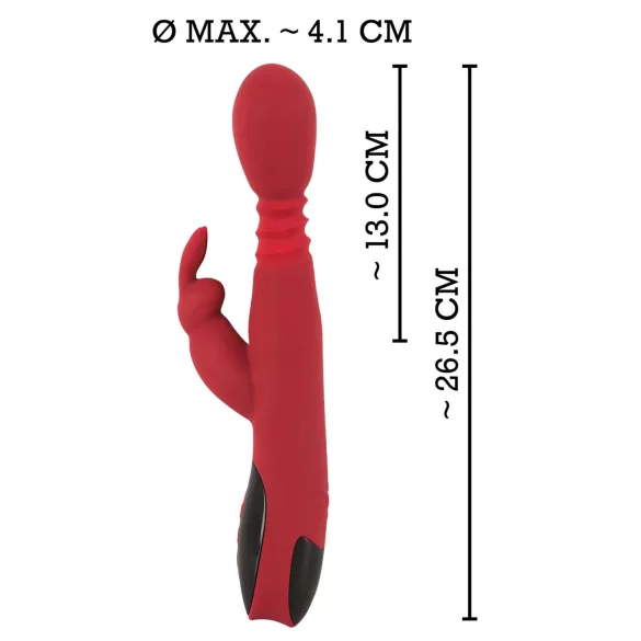 You2Toys Massager - тласкащ, въртящ се, загряващ вибратор за G-точка (червен)