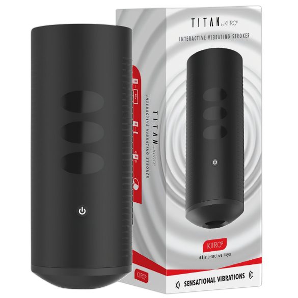Kiiroo Titan Experience - акумулаторен интерактивен мастурбатор (черен)