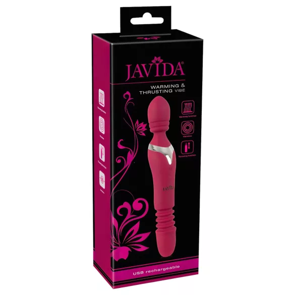 Javida Thrusting - 3 в 1 масажор вибратор (червен)