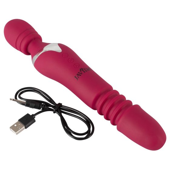 Javida Thrusting - масажиращ вибратор 3в1 (червен)