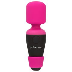   PalmPower Pocket Wand - презареждащ се мини масажиращ вибратор (розово-черен)