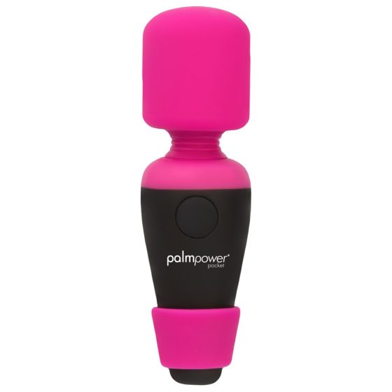 PalmPower Pocket Wand - презареждащ се мини масажиращ вибратор (розово-черен)