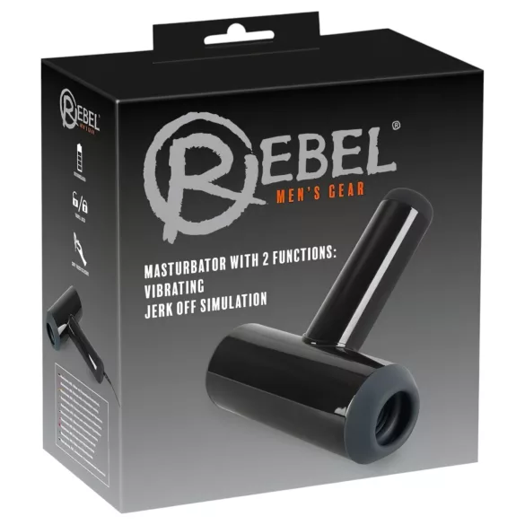 Rebel - автоматичен мастурбатор с вибрация и движение нагоре-надолу - черен