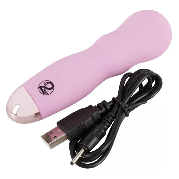 You2Toys - Cuties Mini Rose - вибратор с акумулаторна батерия и вълнообразна форма (розов)