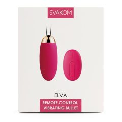   Svakom Elva - вибриращо яйце с дистанционно управление и батерии (червено)