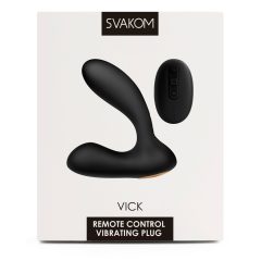   Svakom Vick - водоустойчив вибратор за простатата и G-точката (черен)