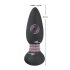 Black Velvet - въртящ вибратор анални перли (черен)