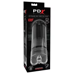   PDX Elite Extender Pro - мастурбатор с помпа и вибрация - черен, акумулаторен