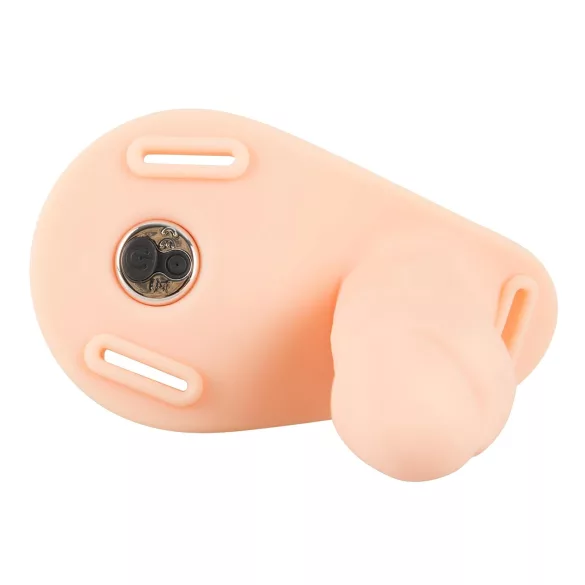 You2Toys - страп-он двойно вибратор - телесен цвят