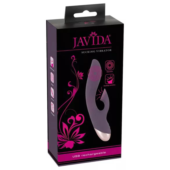 Javida - вибратор с клиторен смукач - водоустойчив - лилав